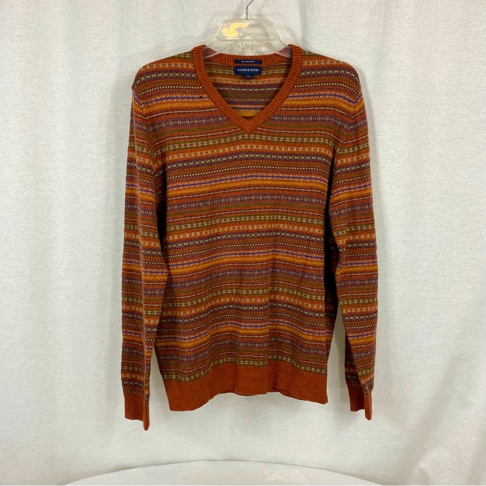 Lands’ End Men’s Merino Wool Pullover Sweater Sz. M
